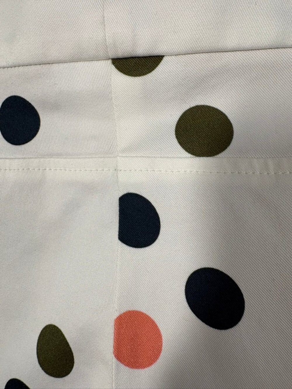 Akris Punto Multicolor Polka Dot Stretch Cotton Ankle Pants, US 6, Like New - Picture 9 of 9